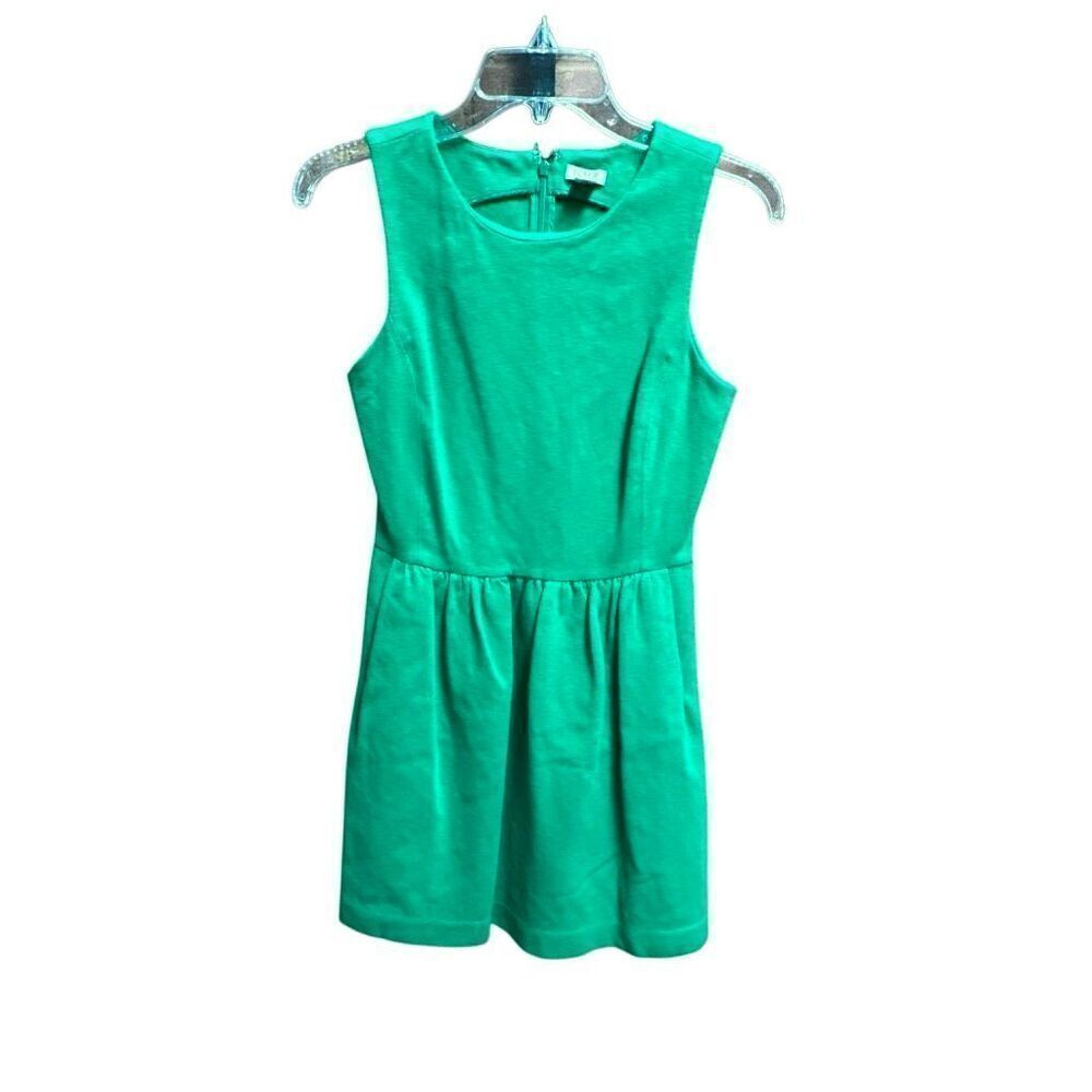 J Crew Women’s Green Sleeveless Sheath Dress Size XS